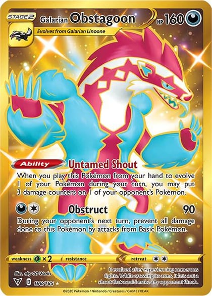 Galarian Obstagoon (Secret), SWSH04: Vivid Voltage 198/185