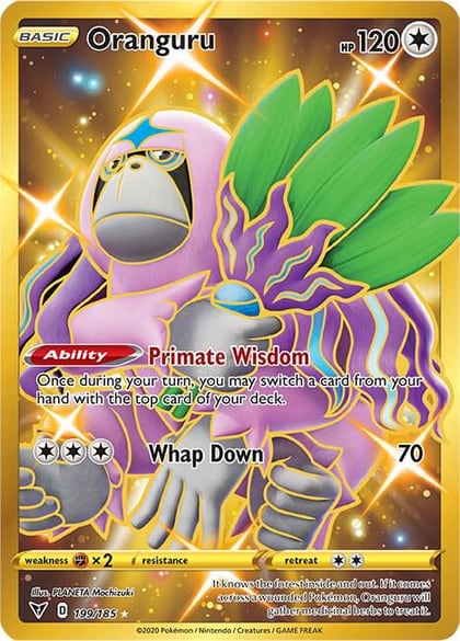 Oranguru (Secret), SWSH04: Vivid Voltage 199/185