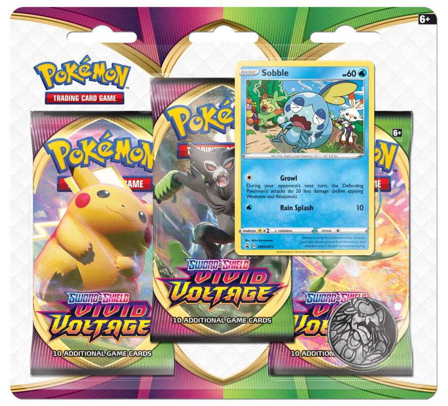 Vivid Voltage 3 Pack Blister [Sobble], SWSH04: Vivid Voltage P221744