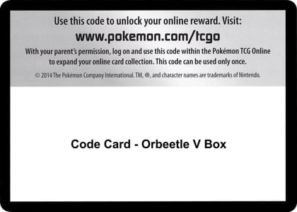 Code Card - Orbeetle V Box, SWSH04: Vivid Voltage P251567