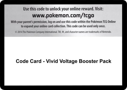 Code Card - Vivid Voltage Booster Pack, SWSH04: Vivid Voltage P251574
