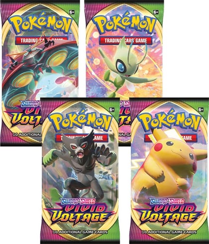 Vivid Voltage Booster Pack Art Bundle [Set of 4], SWSH04: Vivid Voltage P265319