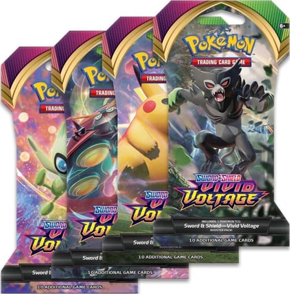 Vivid Voltage Sleeved Booster Pack Art Bundle [Set of 4], SWSH04: Vivid Voltage P487798