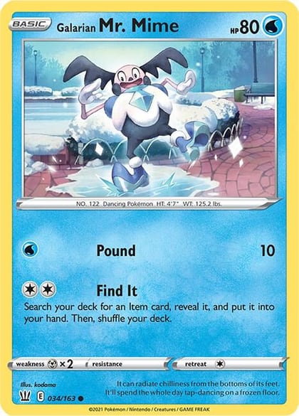 Galarian Mr. Mime, SWSH05: Battle Styles 034/163