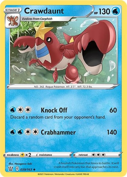 Crawdaunt, SWSH05: Battle Styles 039/163