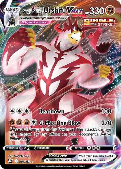 Single Strike Urshifu VMAX, SWSH05: Battle Styles 086/163