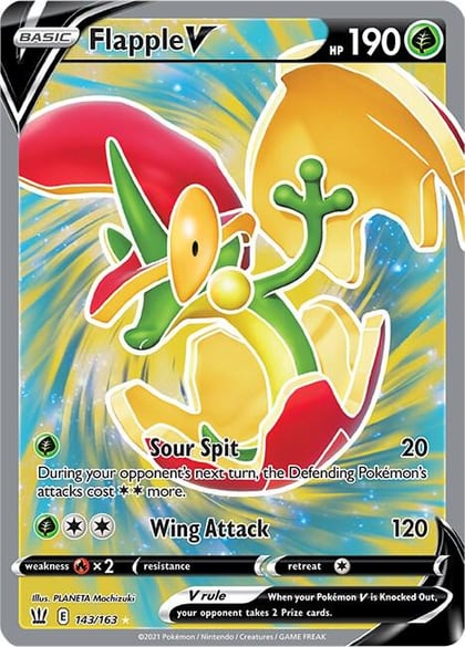 Flapple V (Full Art), SWSH05: Battle Styles 143/163