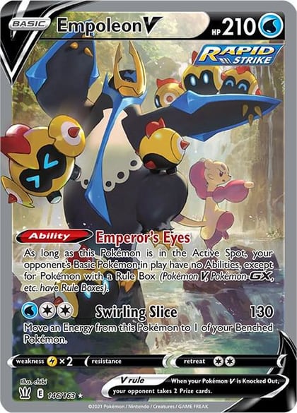 Empoleon V (Alternate Full Art), SWSH05: Battle Styles 146/163