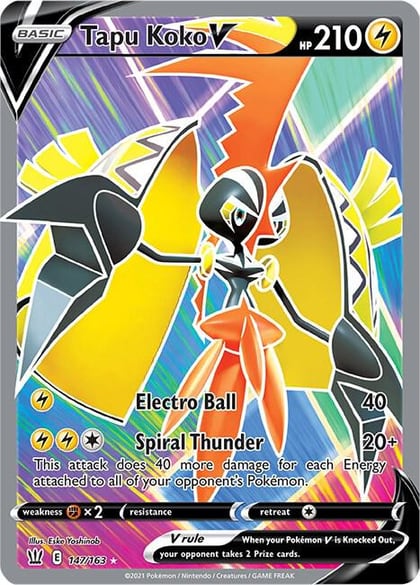 Tapu Koko V (Full Art), SWSH05: Battle Styles 147/163