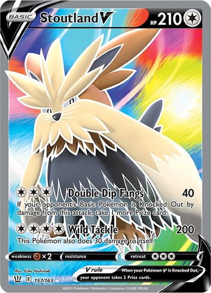 Stoutland V (Full Art), SWSH05: Battle Styles 157/163