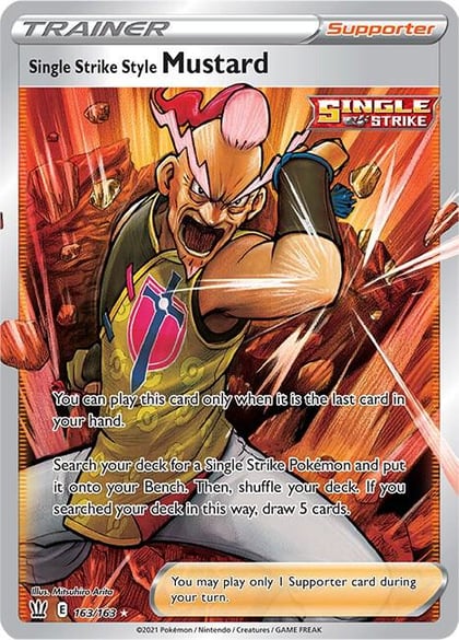 Single Strike Style Mustard (Full Art), SWSH05: Battle Styles 163/163