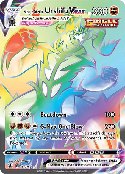 Single Strike Urshifu VMAX (Secret), SWSH05: Battle Styles 167/163