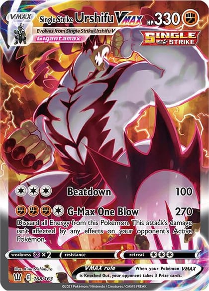 Single Strike Urshifu VMAX (Alternate Art Secret), SWSH05: Battle Styles 168/163