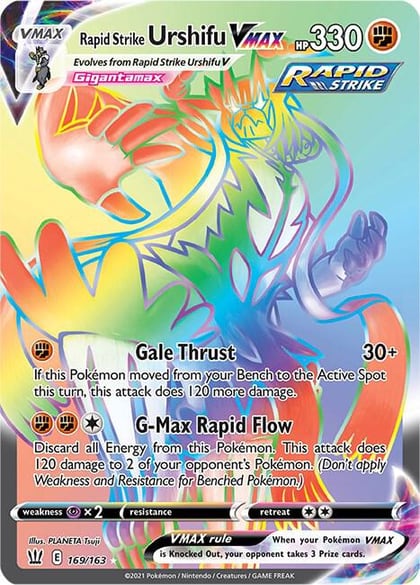 Rapid Strike Urshifu VMAX (Secret), SWSH05: Battle Styles 169/163
