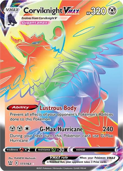 Corviknight VMAX (Secret), SWSH05: Battle Styles 171/163