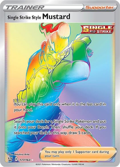 Single Strike Style Mustard (Secret), SWSH05: Battle Styles 177/163