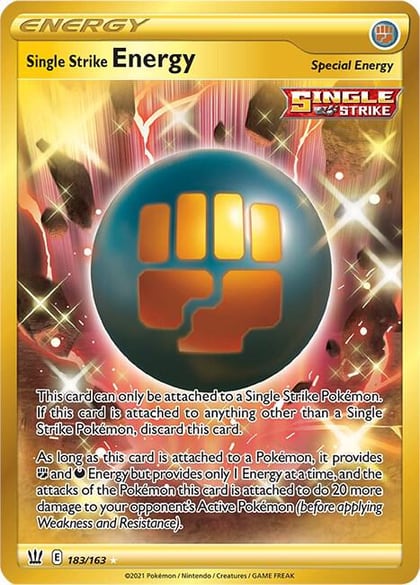 Single Strike Energy (Secret), SWSH05: Battle Styles 183/163