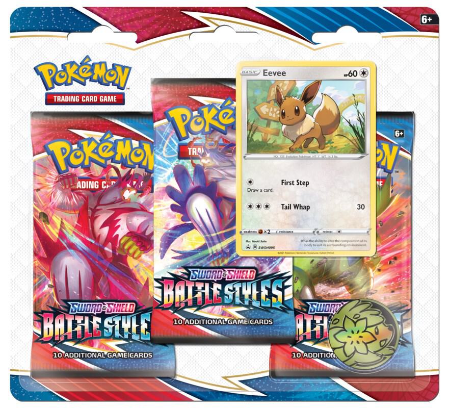 Battle Styles 3 Pack Blister [Eevee], SWSH05: Battle Styles P229283