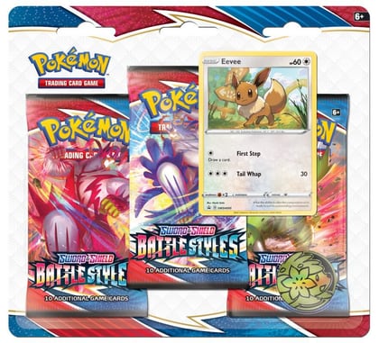 Battle Styles 3 Pack Blister [Eevee], SWSH05: Battle Styles P229283