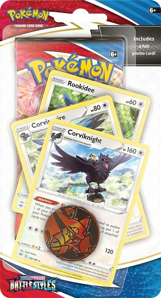 Battle Styles Premium Checklane Blister [Corviknight], SWSH05: Battle Styles P230192