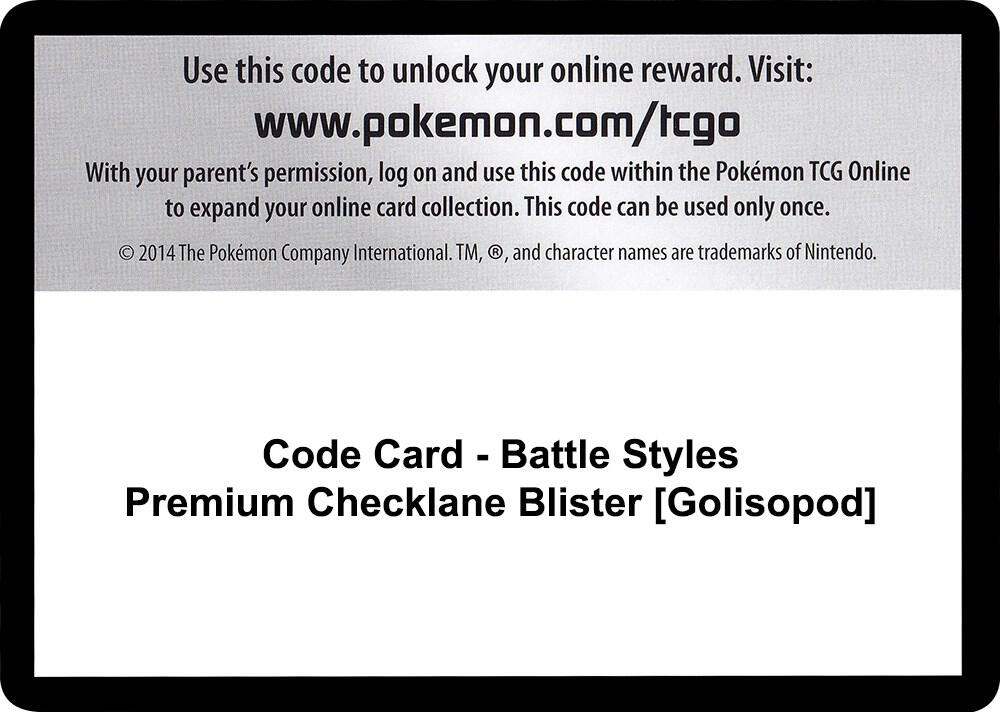 Code Card - Battle Styles Premium Checklane Blister [Golisopod], SWSH05: Battle Styles P251494