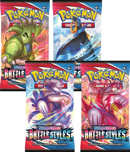 Battle Styles Booster Pack Art Bundle [Set of 4], SWSH05: Battle Styles P265321