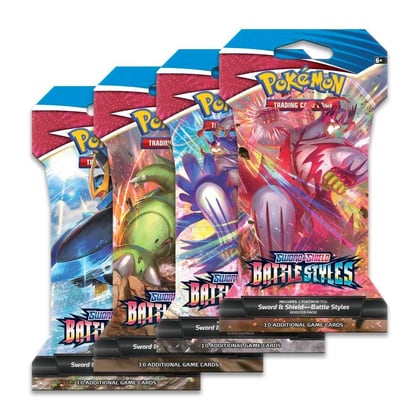 Battle Styles Sleeved Booster Pack Art Bundle [Set of 4], SWSH05: Battle Styles P487794