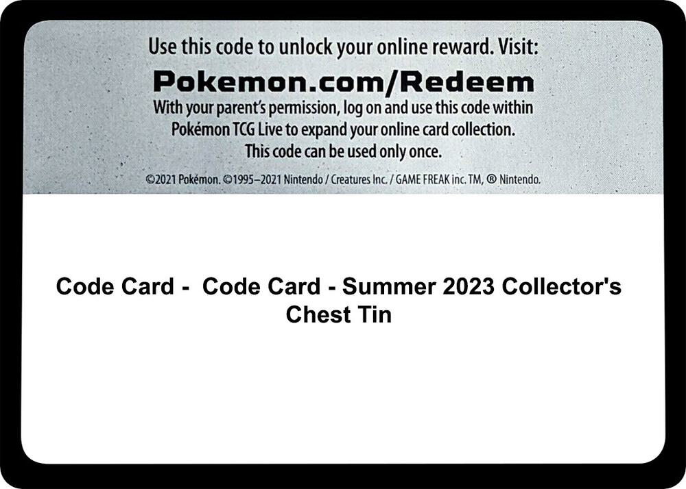 Code Card - Summer 2023 Collector's Chest Tin, SWSH05: Battle Styles P512055