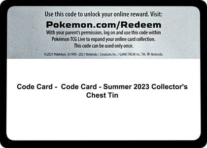 Code Card - Summer 2023 Collector's Chest Tin, SWSH05: Battle Styles P512055