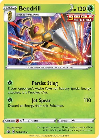 Beedrill, SWSH06: Chilling Reign 003/198