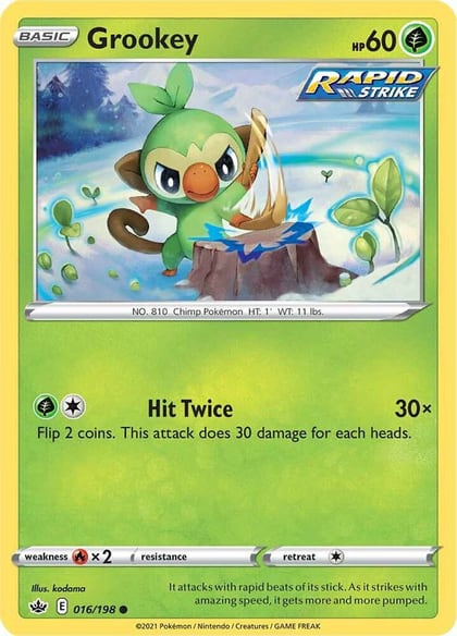 Grookey, SWSH06: Chilling Reign 016/198