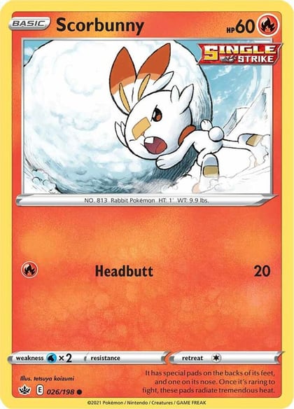 Scorbunny, SWSH06: Chilling Reign 026/198