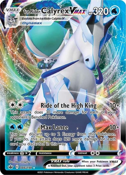 Ice Rider Calyrex VMAX, SWSH06: Chilling Reign 046/198