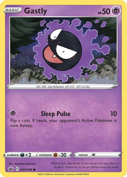 Gastly, SWSH06: Chilling Reign 055/198