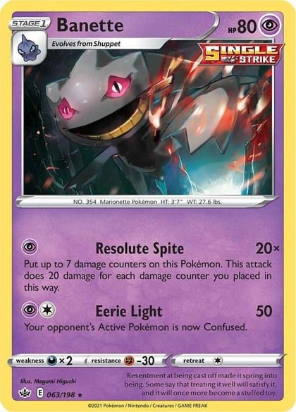 Banette, SWSH06: Chilling Reign 063/198
