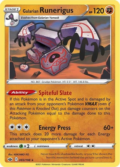 Galarian Runerigus, SWSH06: Chilling Reign 083/198