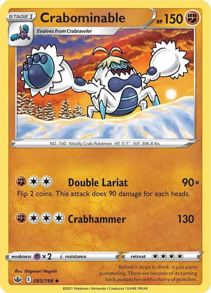 Crabominable, SWSH06: Chilling Reign 085/198