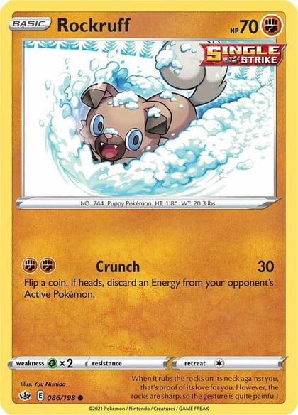 Rockruff, SWSH06: Chilling Reign 086/198