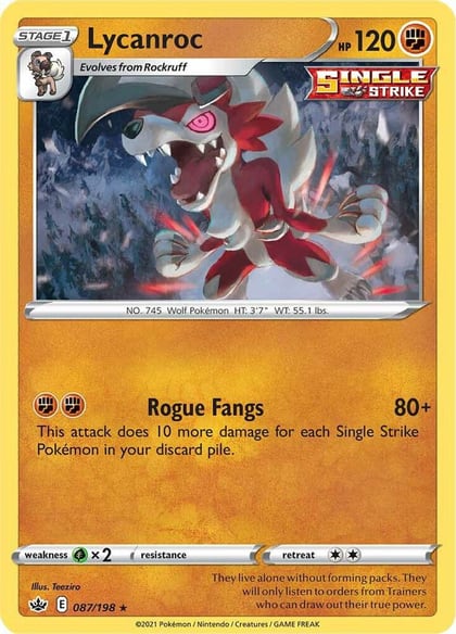 Lycanroc, SWSH06: Chilling Reign 087/198