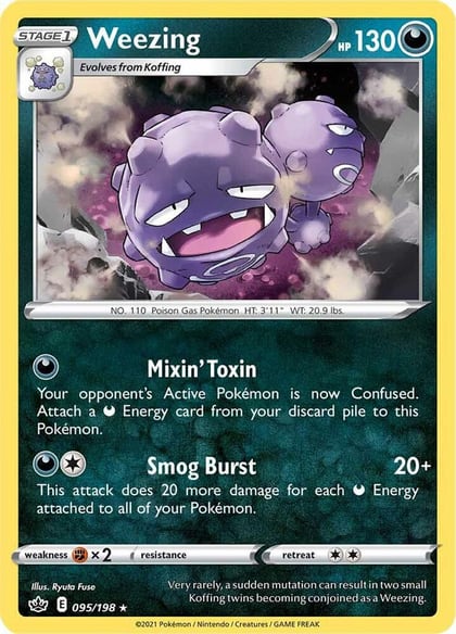 Weezing, SWSH06: Chilling Reign 095/198