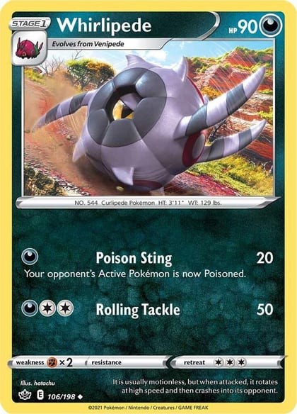 Whirlipede, SWSH06: Chilling Reign 106/198