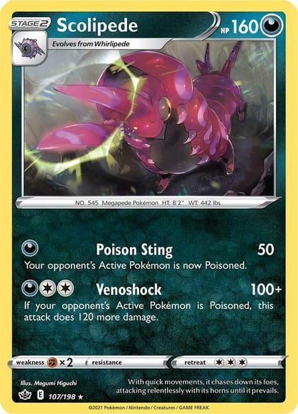 Scolipede, SWSH06: Chilling Reign 107/198
