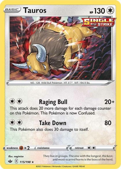 Tauros, SWSH06: Chilling Reign 115/198