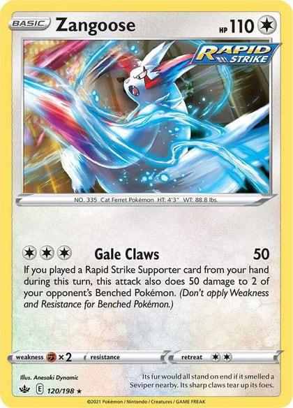 Zangoose, SWSH06: Chilling Reign 120/198