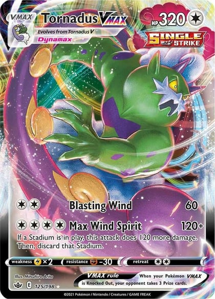 Tornadus VMAX, SWSH06: Chilling Reign 125/198