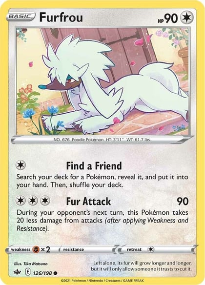 Furfrou, SWSH06: Chilling Reign 126/198