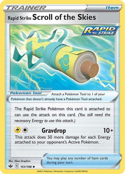 Rapid Strike Scroll of the Skies, SWSH06: Chilling Reign 151/198
