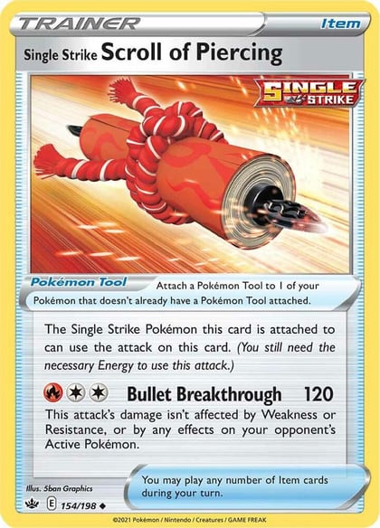 Single Strike Scroll of Piercing, SWSH06: Chilling Reign 154/198
