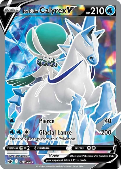 Ice Rider Calyrex V (Full Art), SWSH06: Chilling Reign 163/198