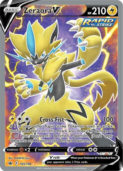 Zeraora V (Full Art), SWSH06: Chilling Reign 165/198